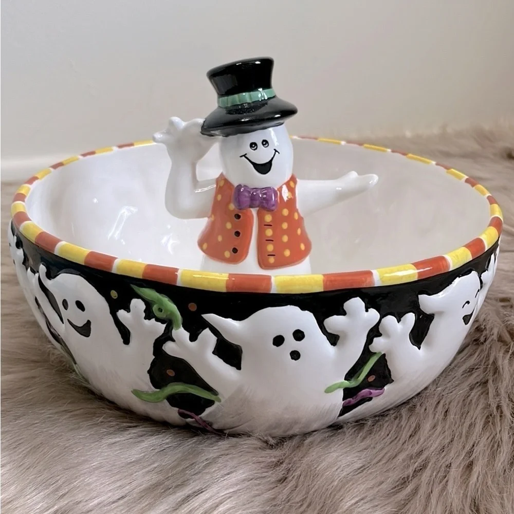 Halloween Ghost Ceramic Dish - Picture 1 of 8